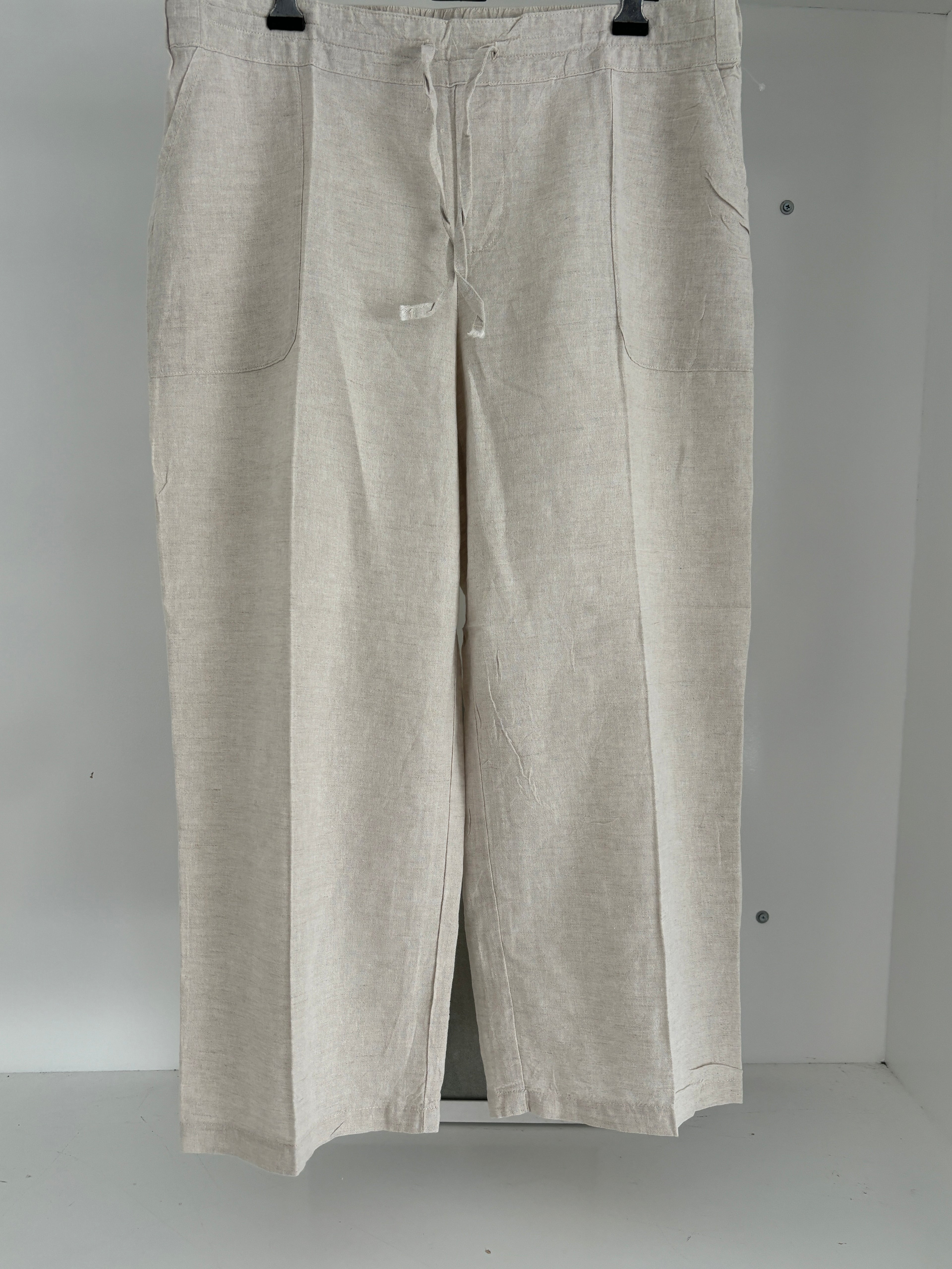 Beige linen trouser