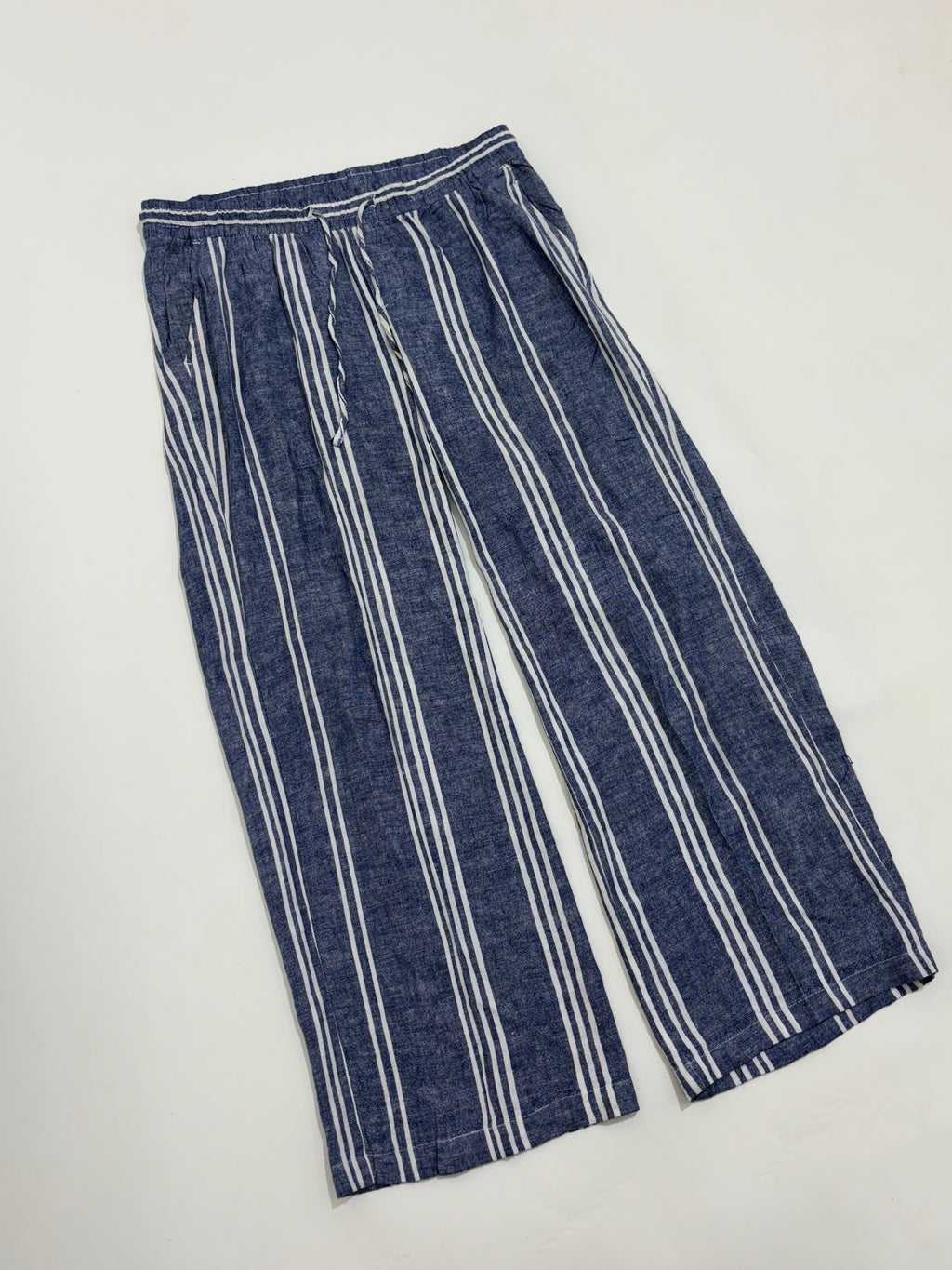 Striped linen trouser