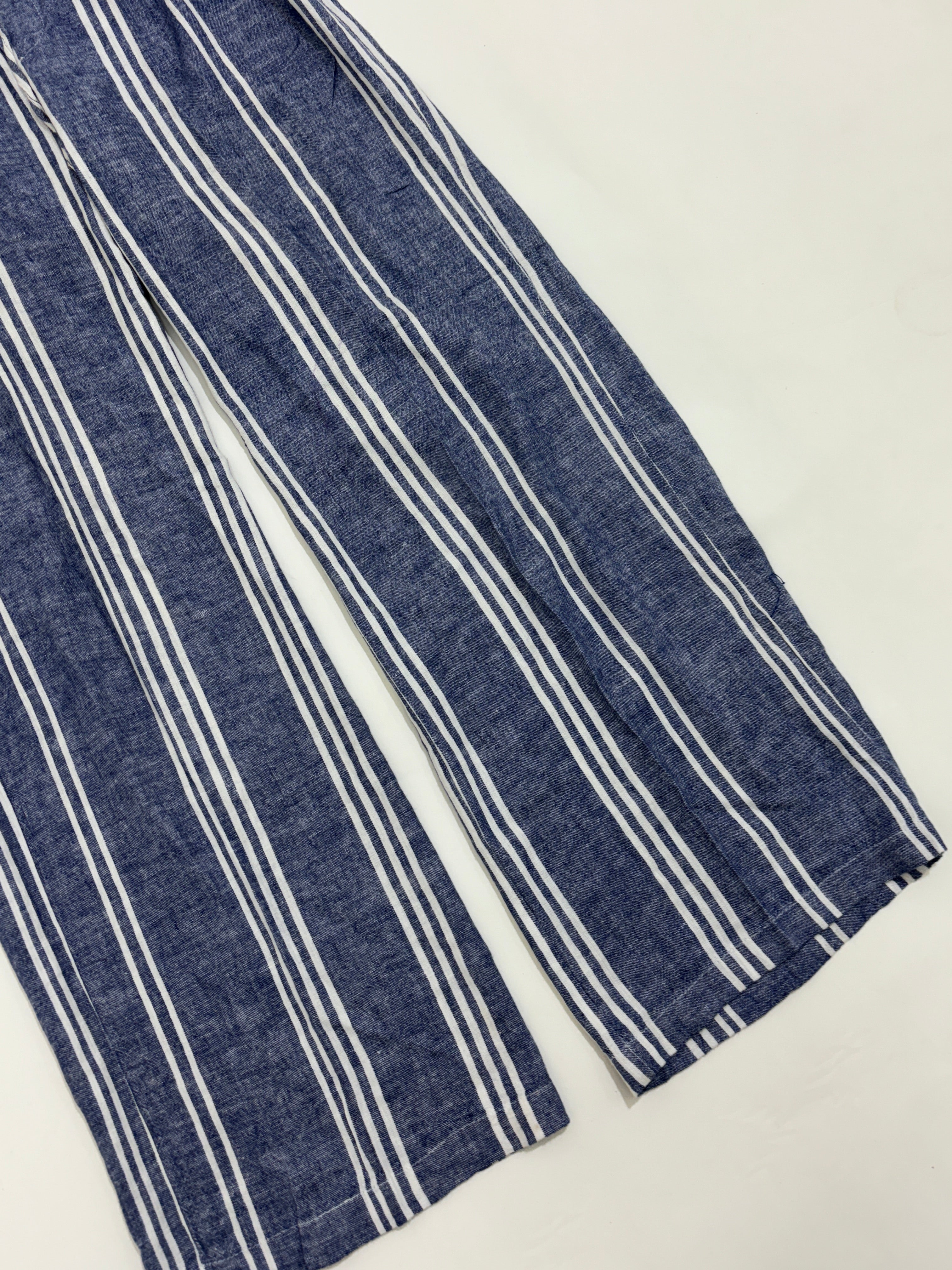 Striped linen trouser