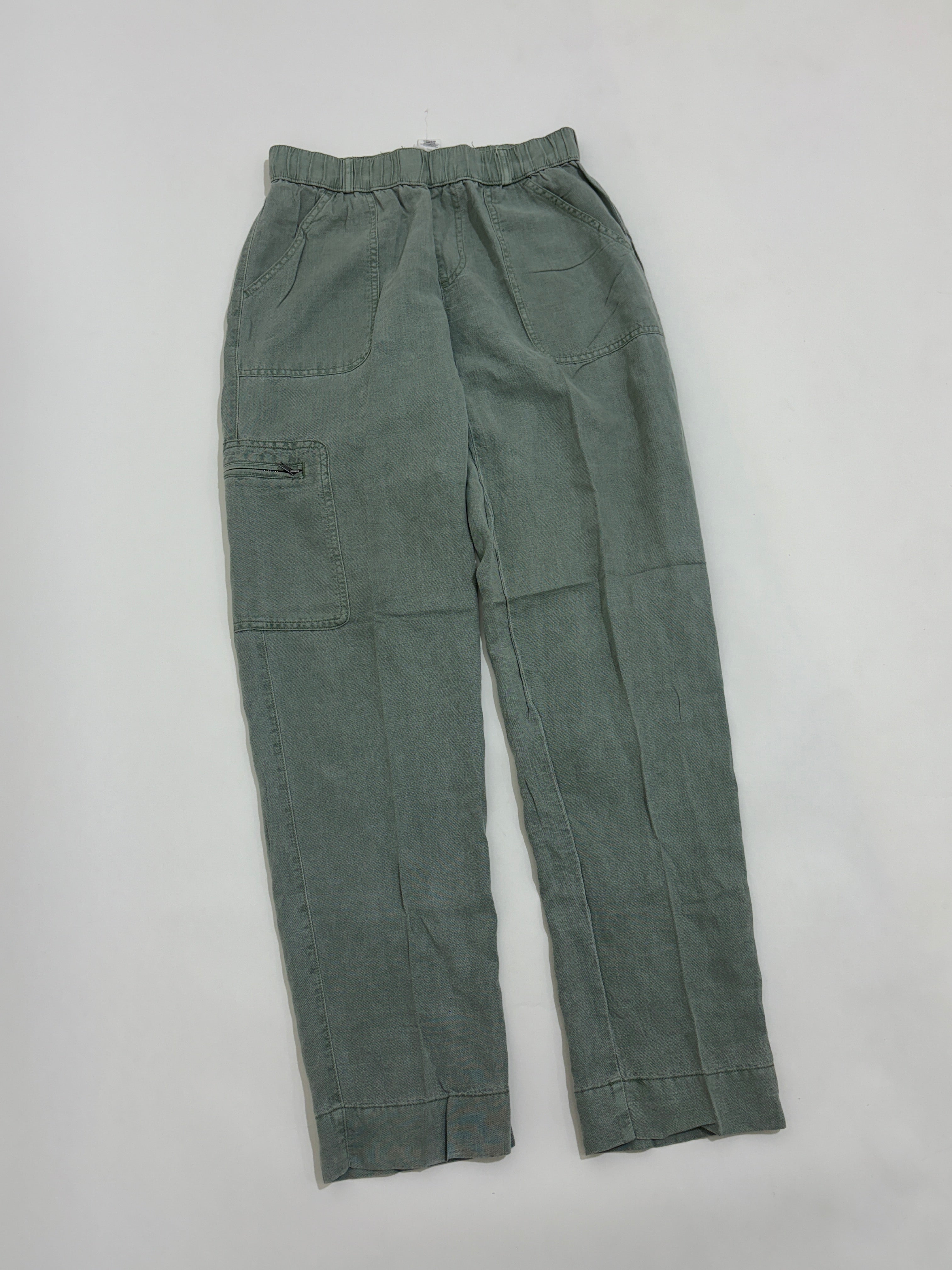 Green linen trouser