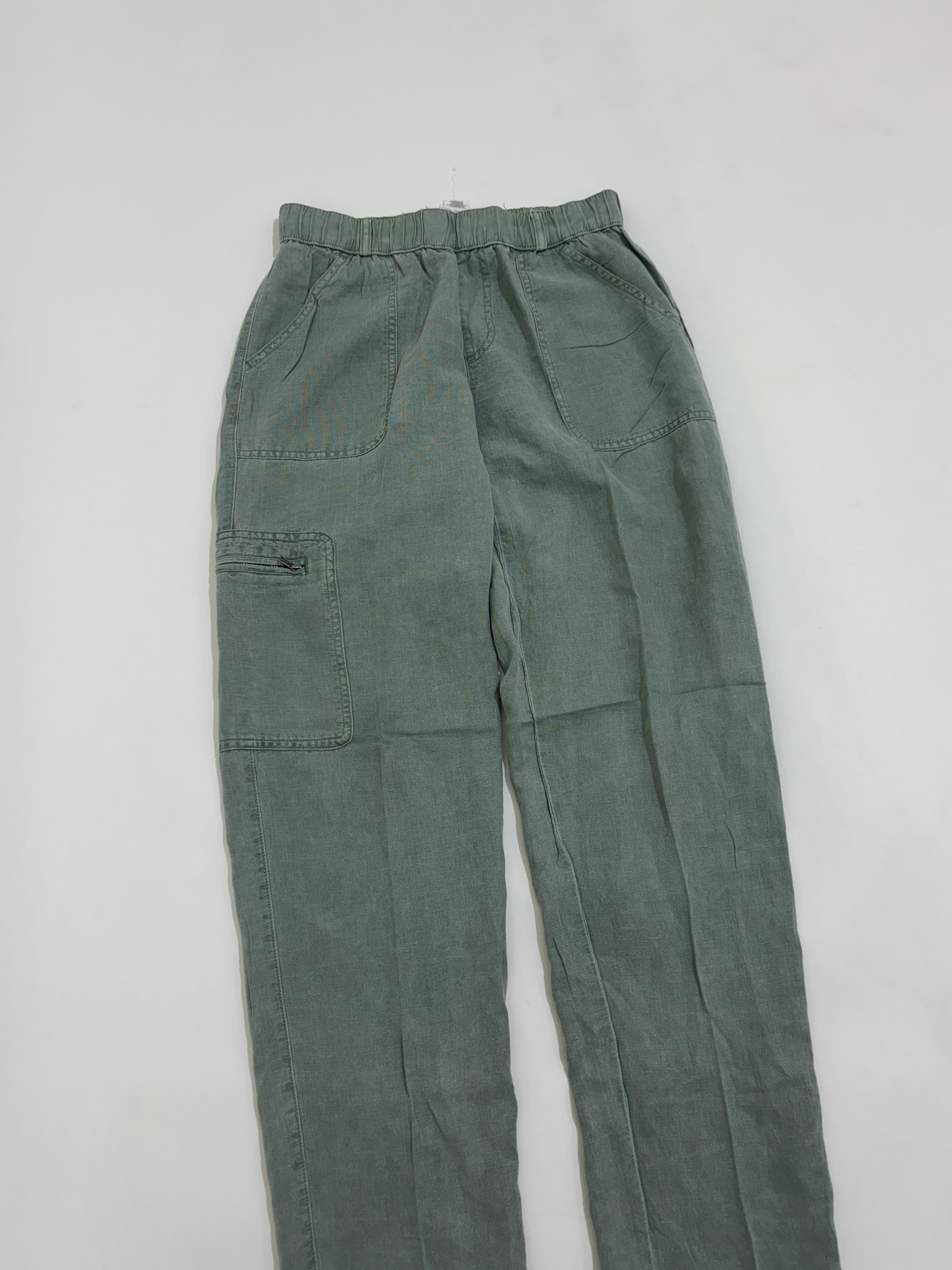 Green linen trouser