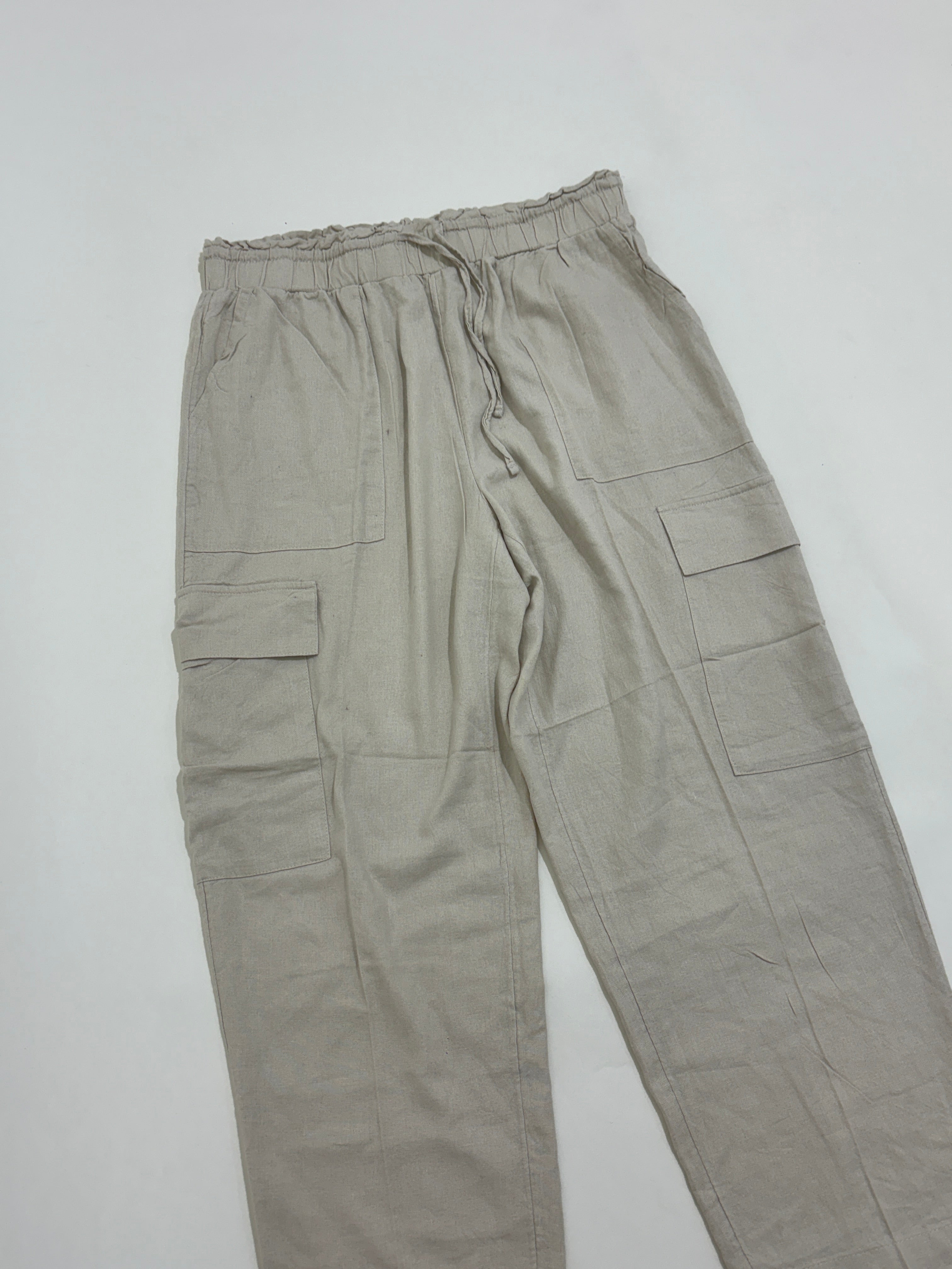 Beige linen trouser