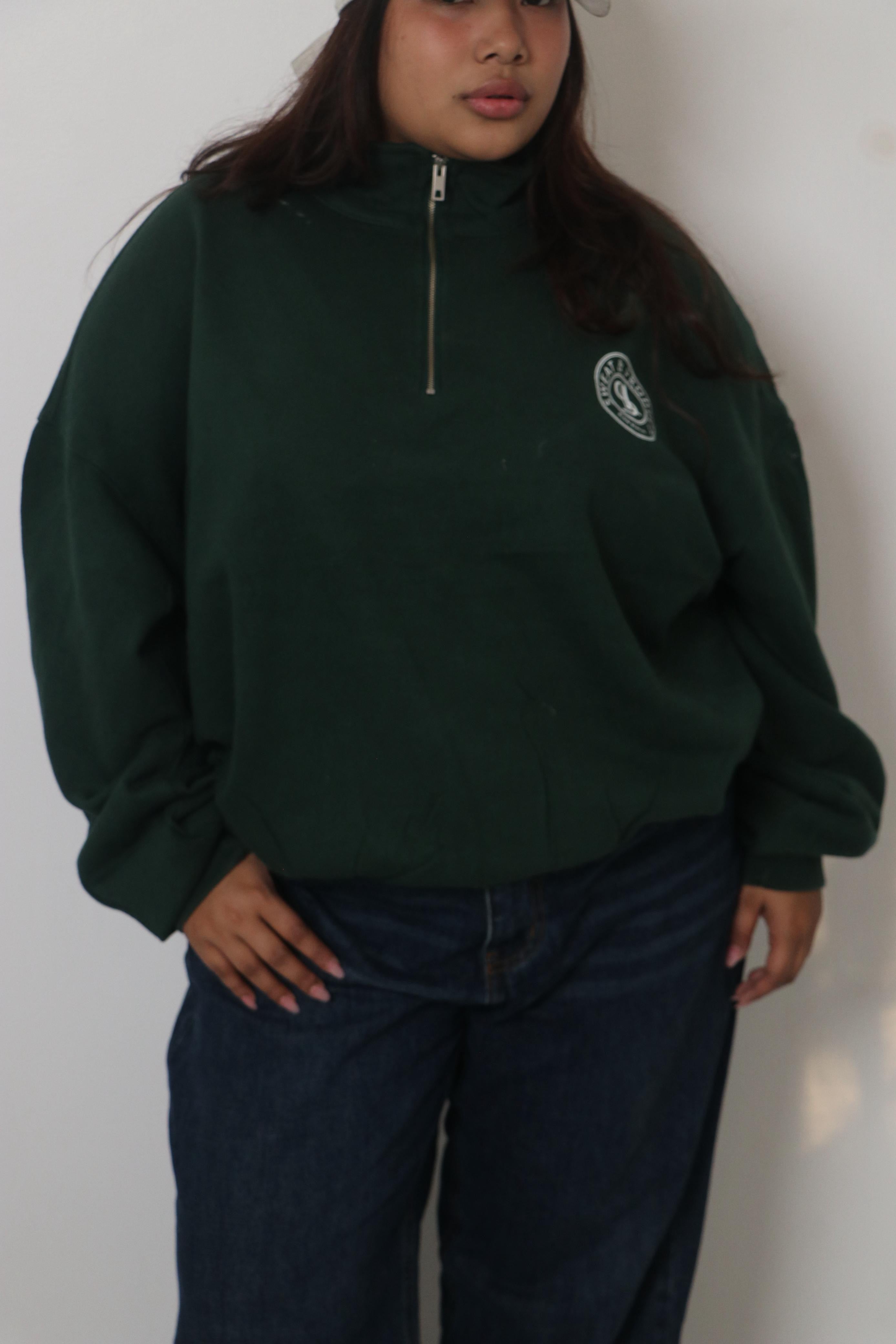 Half-zipper sweatshirt